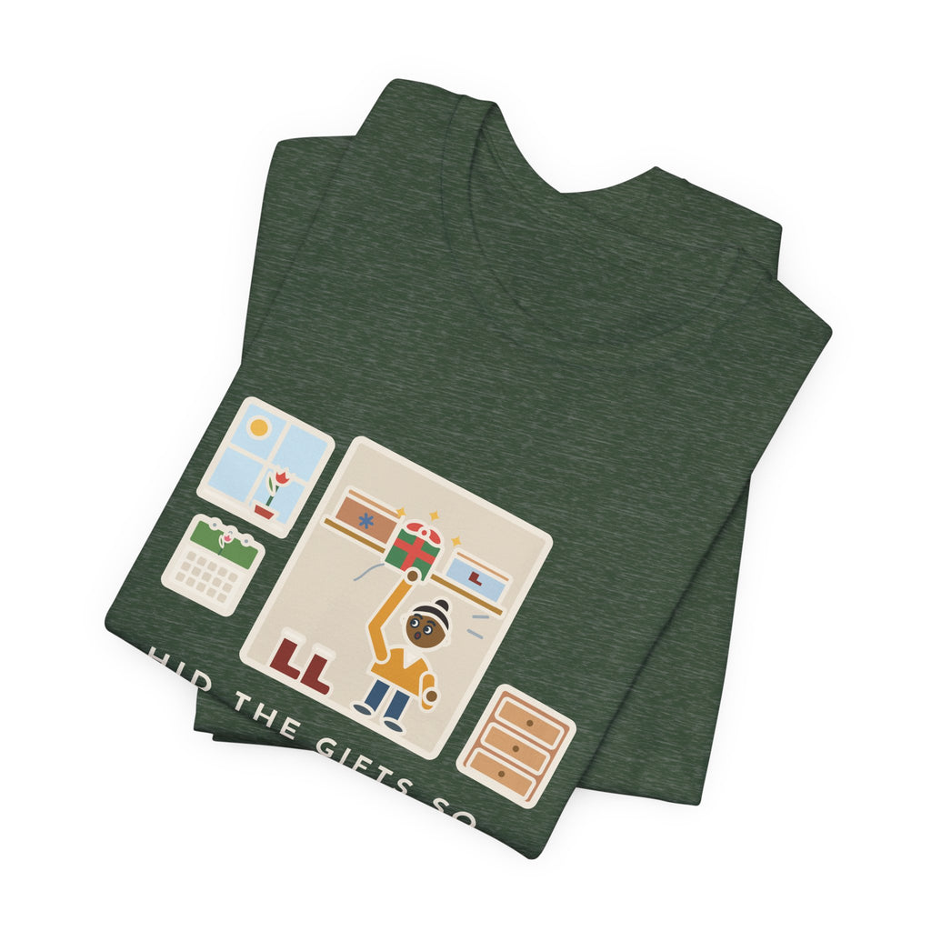 Funny Hidden Gifts T-Shirt, Hid Them So Well in November, Found Them in March, Spring Closet Tee