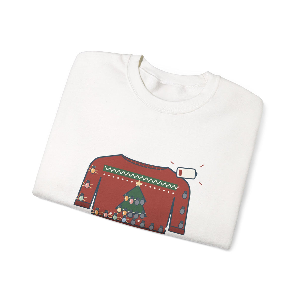 Tacky Sweater Party Crewneck Sweatshirt - Tackiness: 10. Battery Life: 2. Light-Up Christmas Joke