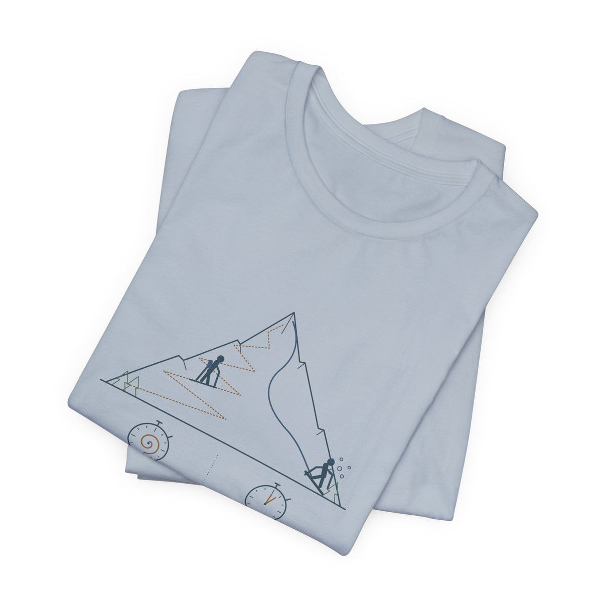 Ski Touring T-Shirt - Ninety Minutes Up. Four Minutes Down. Funny Backcountry Ski Tee