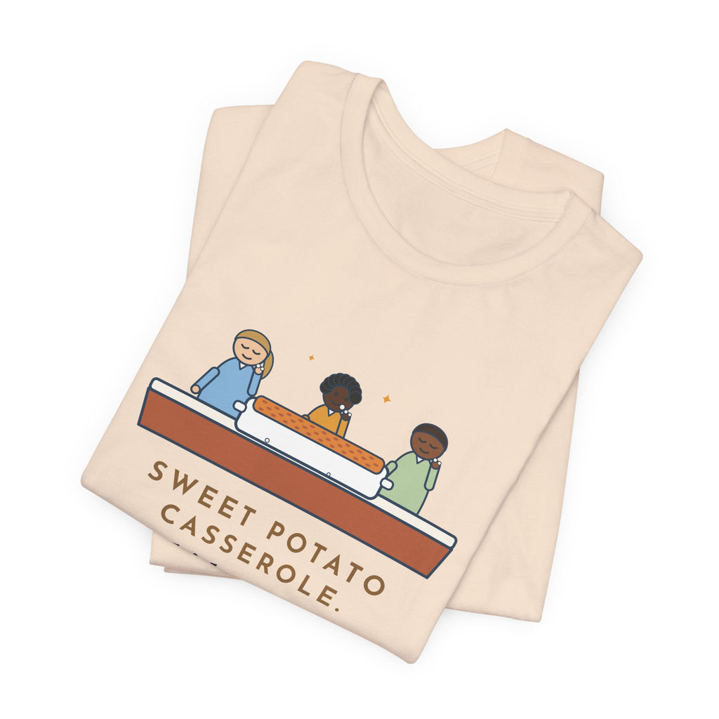 Funny Thanksgiving T-Shirt, Sweet Potato Casserole, Kids Ate Every Marshmallow off the Top, Casserole Mystery Tee