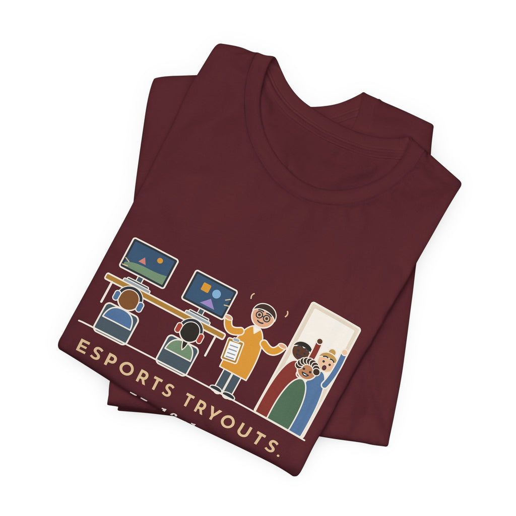 Esports Club Adviser T-Shirt - Esports Tryouts, Half the Parents Want It to Count as PE Funny Tee