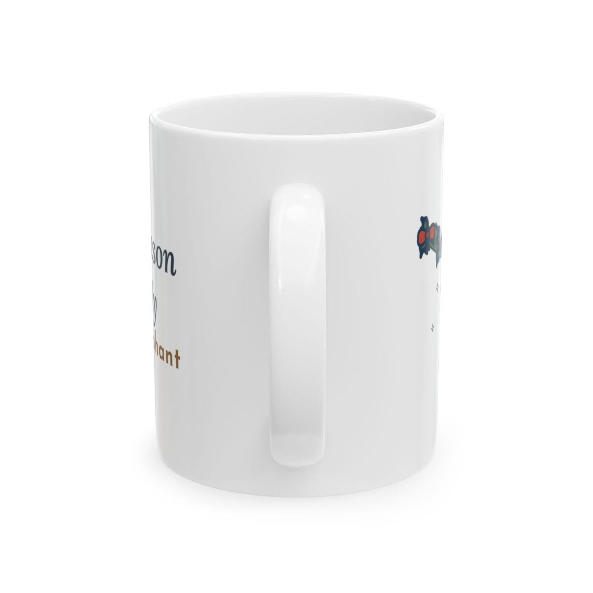Oliphant Quote Mug, Tis the Season to Be Jolly, Christmas Holly Swag Coffee Mug 11oz