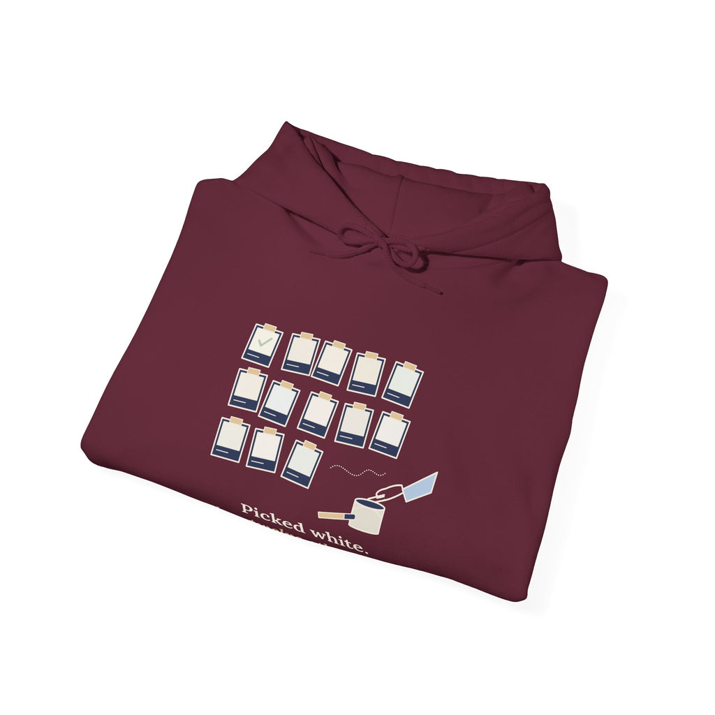 Painter Hoodie - Picked White. Then Twelve Other Whites. House Painter Sweatshirt