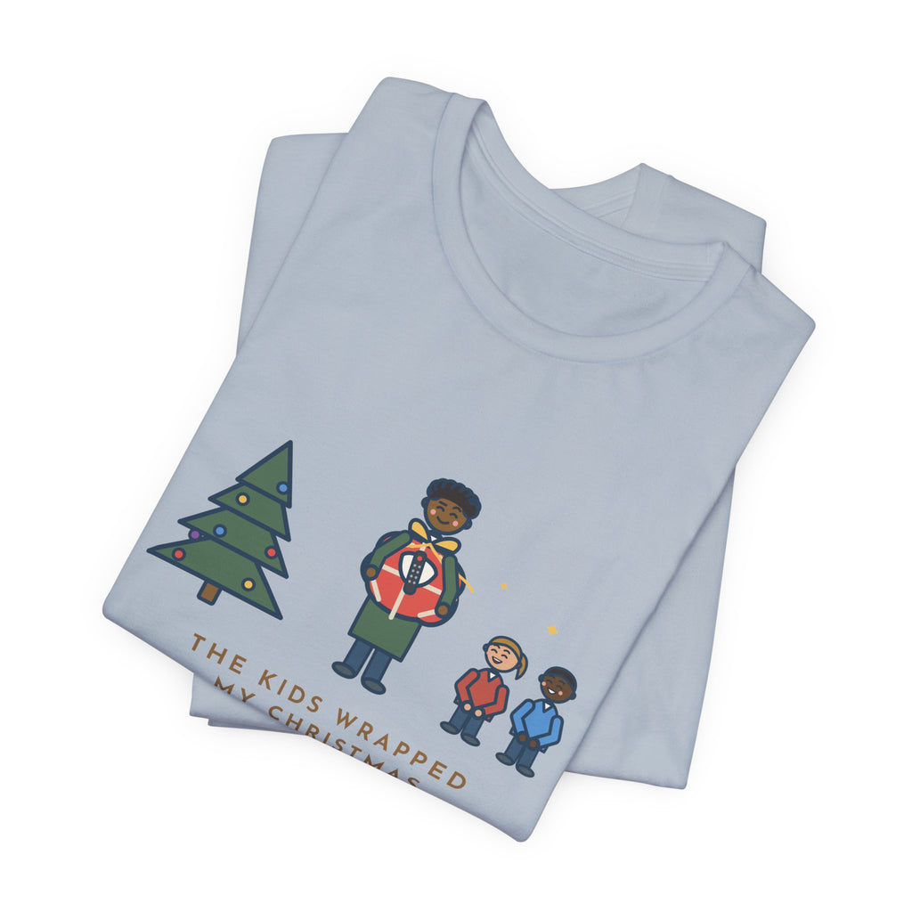 Funny Christmas Present T-Shirt, The Kids Wrapped It Themselves, It Was the TV Remote, Proud Wrappers Tee