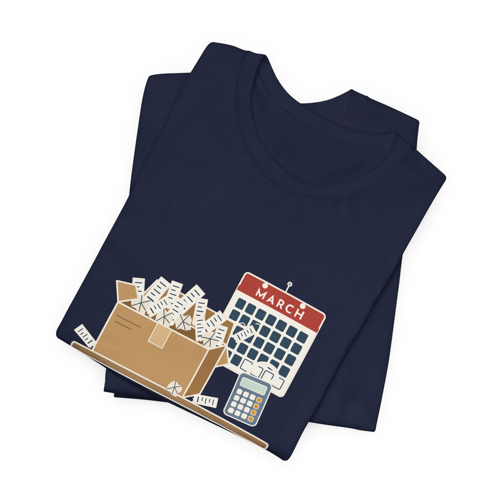 Tax Preparer T-Shirt - Your Shoebox of Receipts Is My March. Busy Season Tee