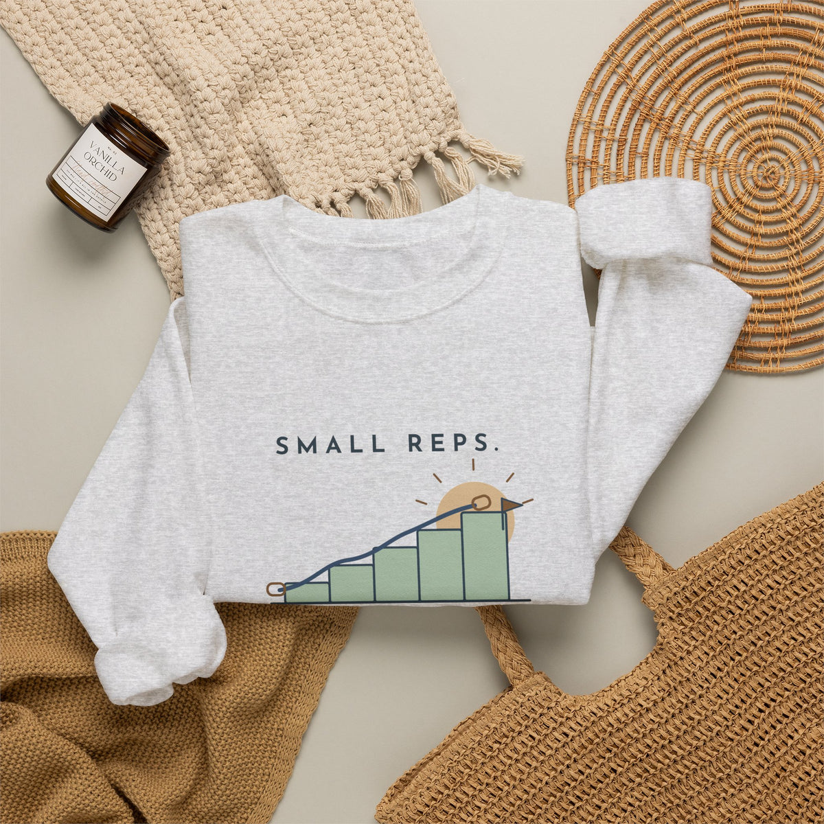 Physical Therapist and OT Crewneck Sweatshirt - Small Reps, Big Comebacks Gift