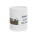 Baked My Rival a Pie Mug, Funny Dry-Humor Quote Coffee Mug 11oz, Pie Over the Fence