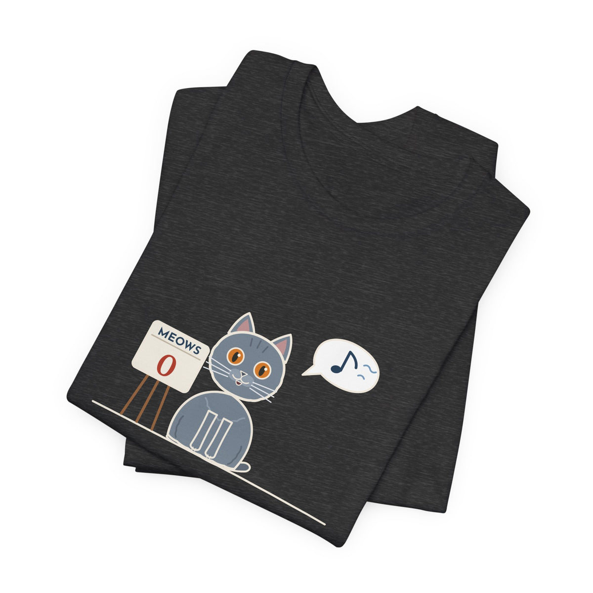 Chartreux Cat T-Shirt - Chirps Hello, Zero Meows Since Kittenhood Quiet Cat Tee