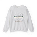 All Is Calm, All Is Bright Sweatshirt, Christmas Joseph Mohr Quote Crewneck with Snowy Village Night