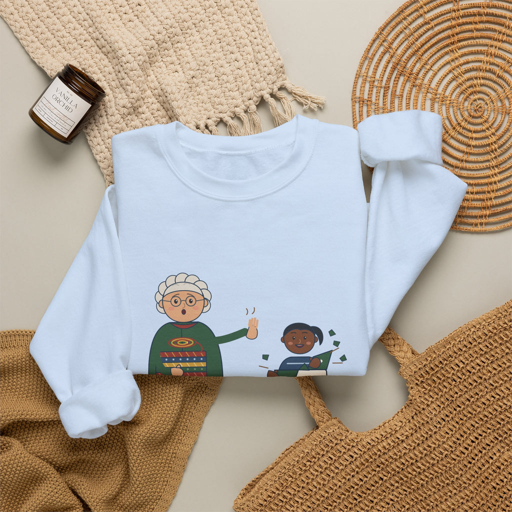 Grandma Christmas Crewneck Sweatshirt - Unwrap Carefully. I'm Reusing That Paper.