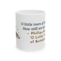Brooks Quote Mug, O Little Town of Bethlehem, Christmas Hill Town Star Coffee Mug 11oz