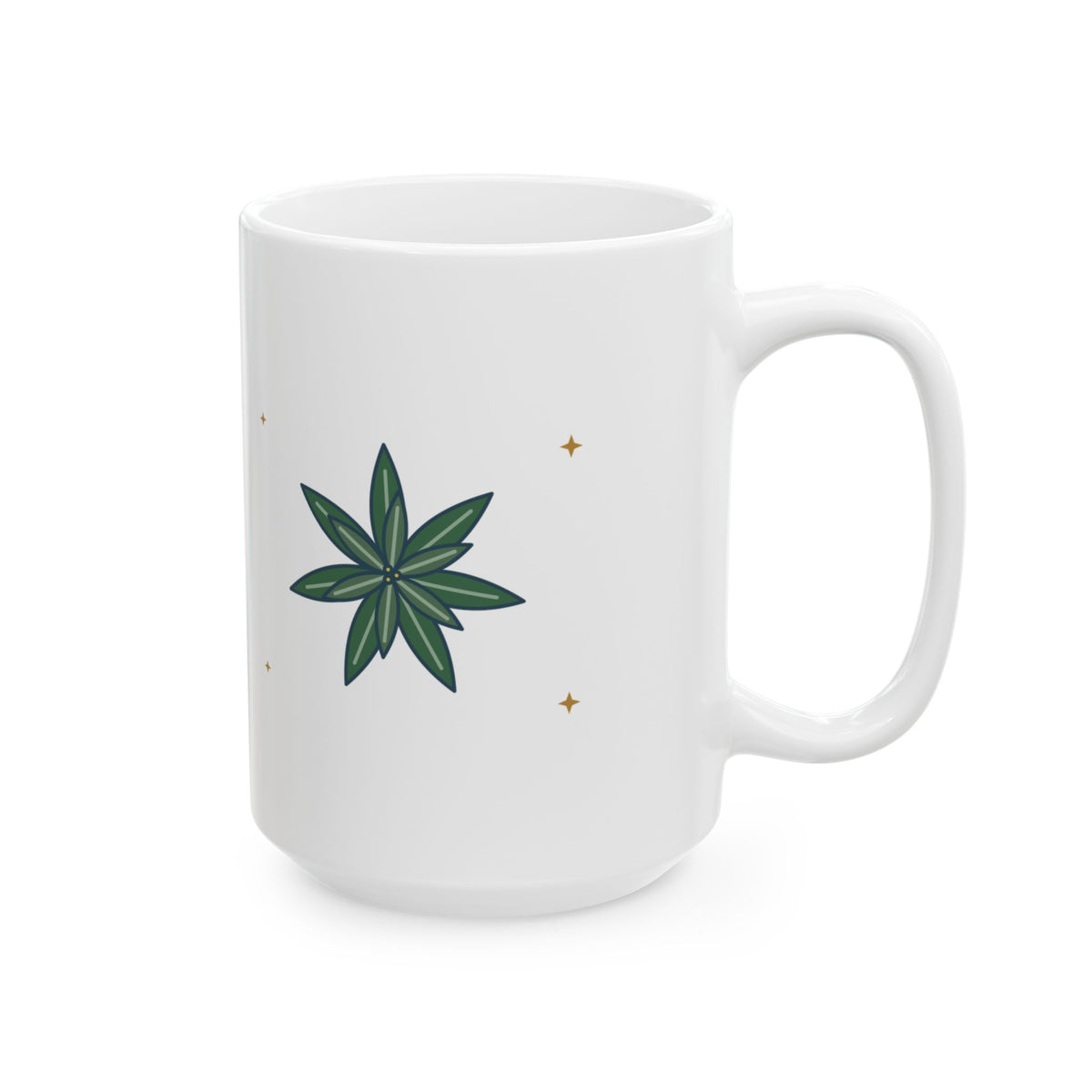 Large 15oz Houseplant Mug - Last Year's Poinsettia Survived. It Just Won't Turn Red. Plant Gift