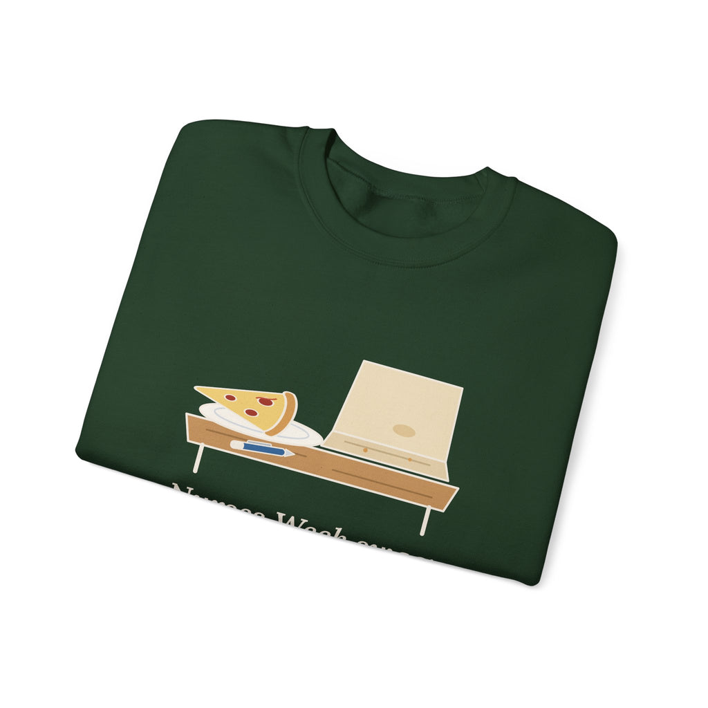 Nurses Week Crewneck Sweatshirt - Nurses Week Swag: One Pen, One Cold Slice.