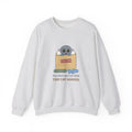 Veterinary Technician Crewneck Sweatshirt - The Chart Says CAUTION. The Cat Agrees.