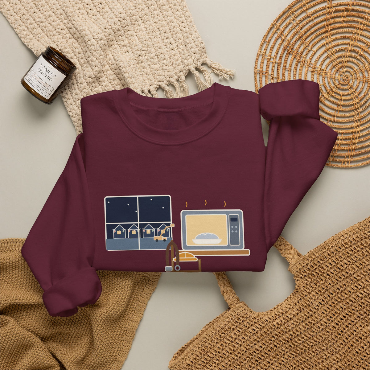 Lineman Crewneck Sweatshirt - Christmas Dinner, Reheated. Your Lights Stayed On.