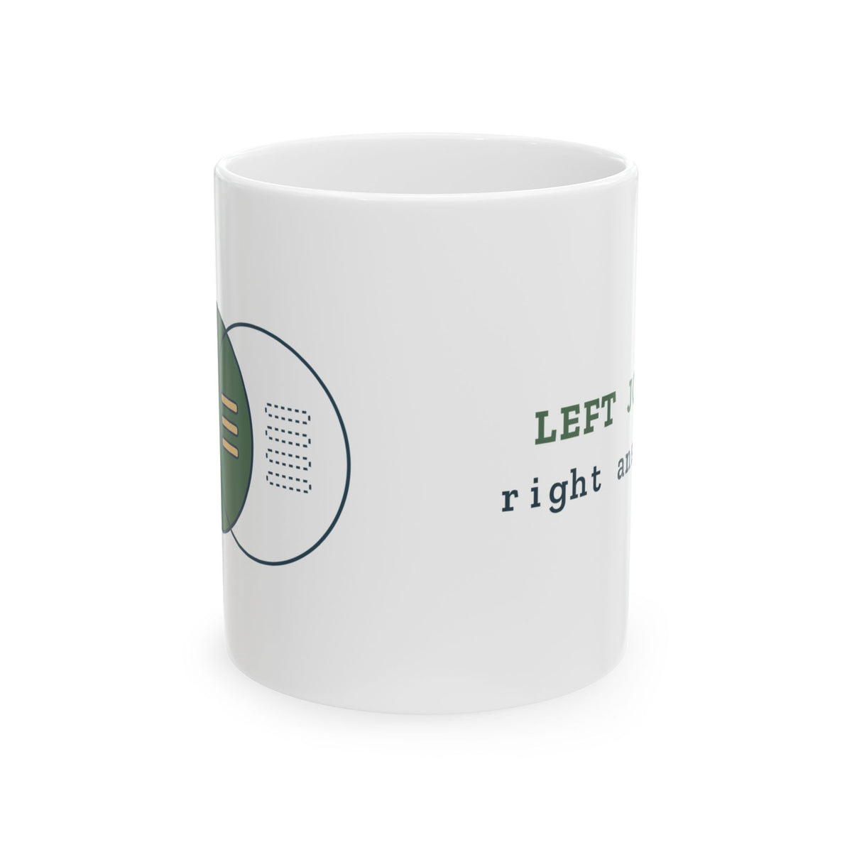 Data Analyst Coffee Mug - LEFT JOIN, Right Answer SQL Humor Mug