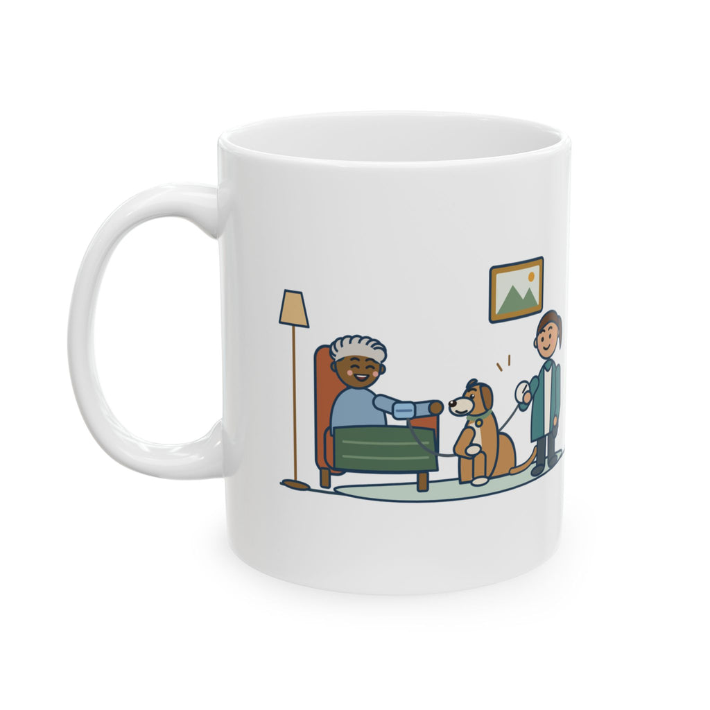 At-Home Care Nurse Coffee Mug - The Dog Sat In on Every Vitals Check