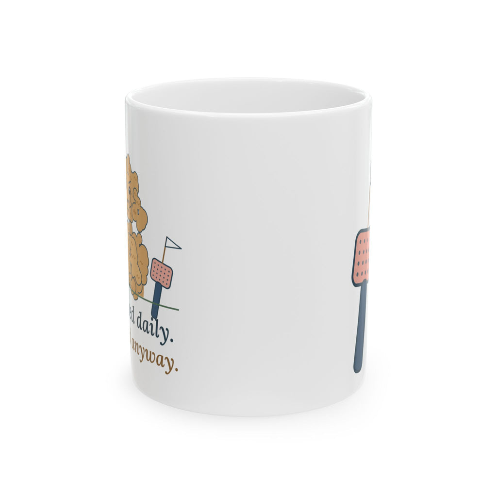 Doodle Coffee Mug - Brushed Daily. Matted Anyway. Funny Doodle Mom Mug