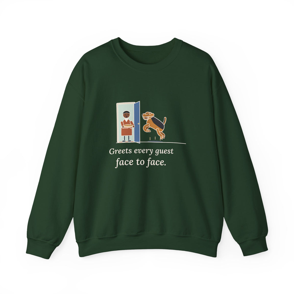Airedale Terrier Crewneck Sweatshirt - Front Door Greeter Dog Lover Gift