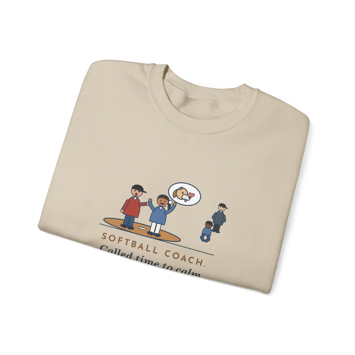 Softball Coach Sweatshirt, Called Time for a Mound Visit, Heard All About Her New Puppy, Funny Mound Visit Crewneck