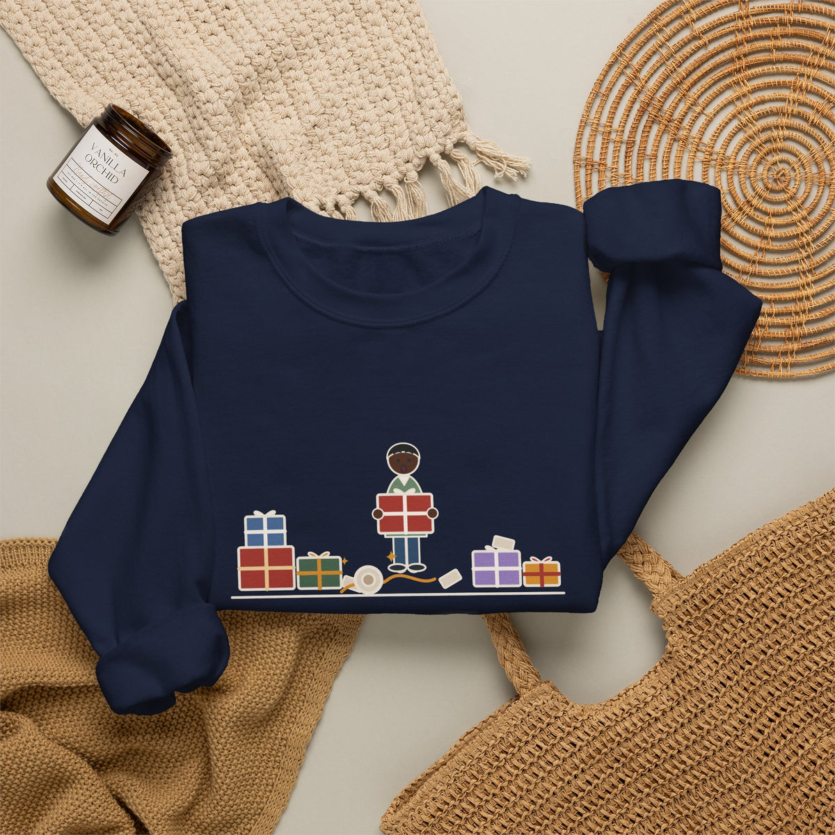 Funny Christmas Crewneck Sweatshirt - The Tape Was Under the Last Gift