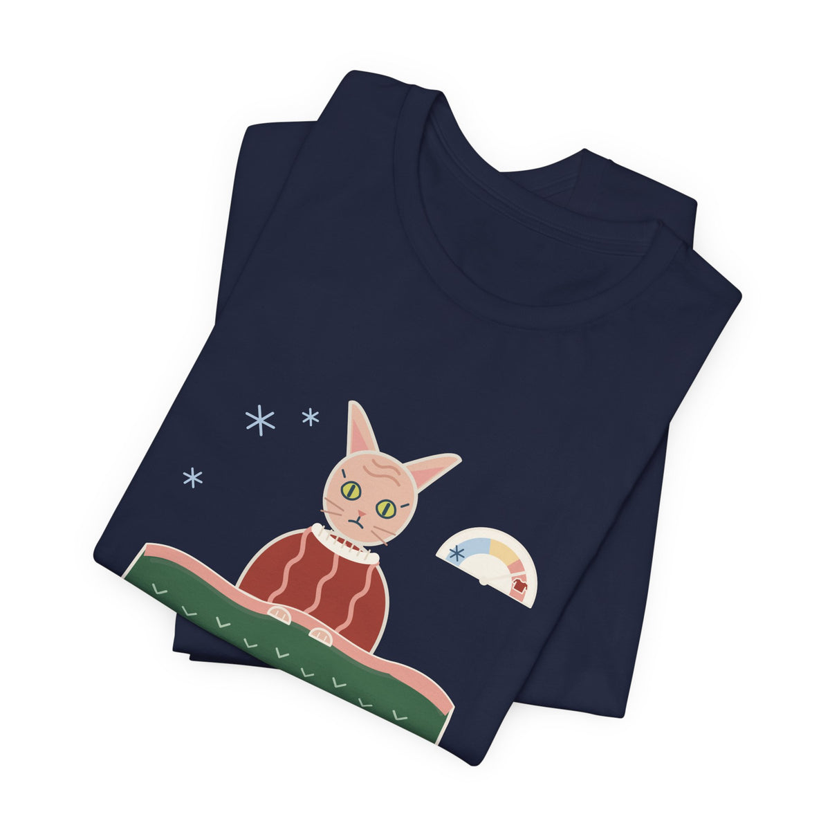 Hairless Cat T-Shirt - December Is a Sweater Emergency Funny Sphynx Cat Tee