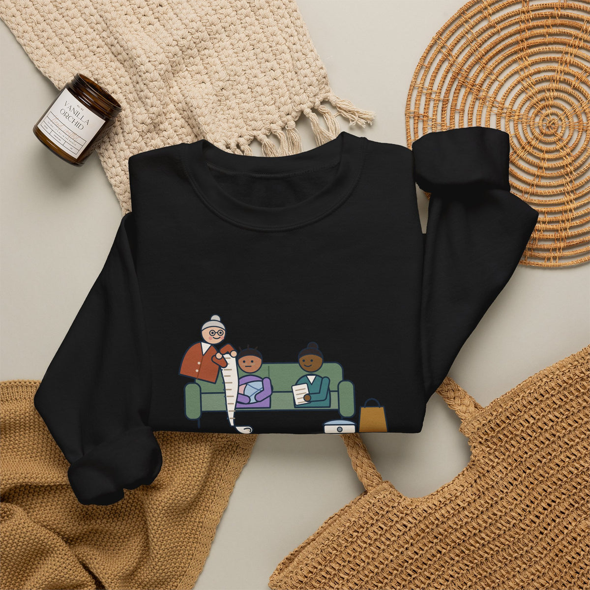 Public Health Nurse Crewneck Sweatshirt - Newborn Home Visit Grandma Questions Gift