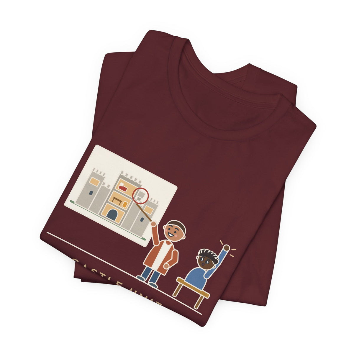 World History Teacher T-Shirt - Castle Unit, First Question: Where Were the Bathrooms
