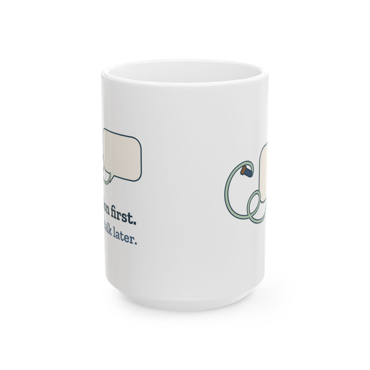 Large 15oz Respiratory Therapist Mug - Suction First, Small Talk Later Gift