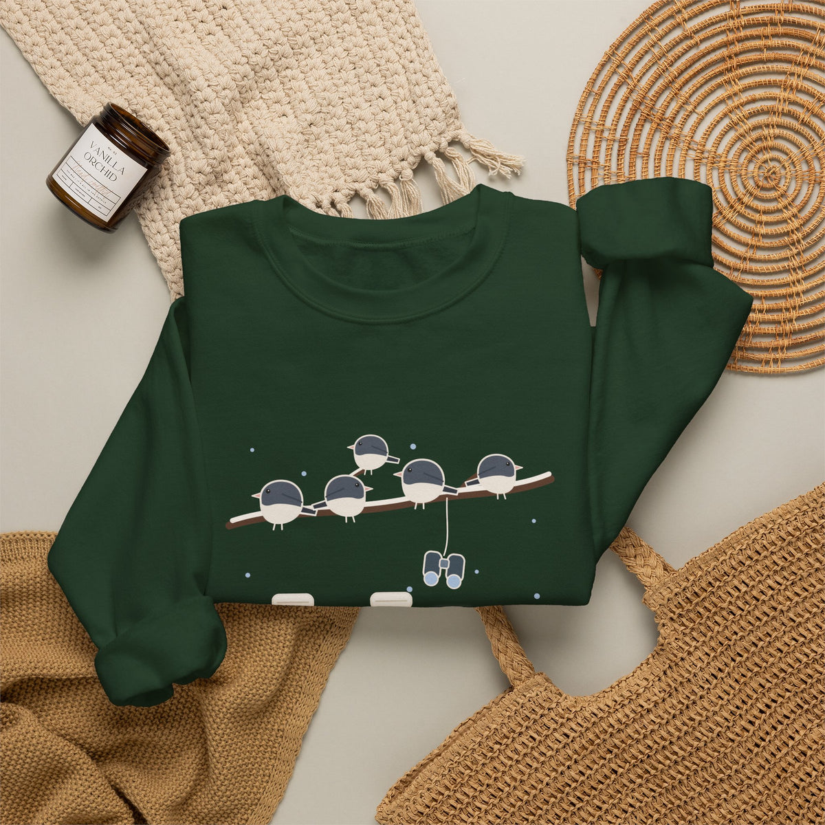 Winter Birders Crewneck Sweatshirt - Counting Juncos Until My Toes File a Complaint
