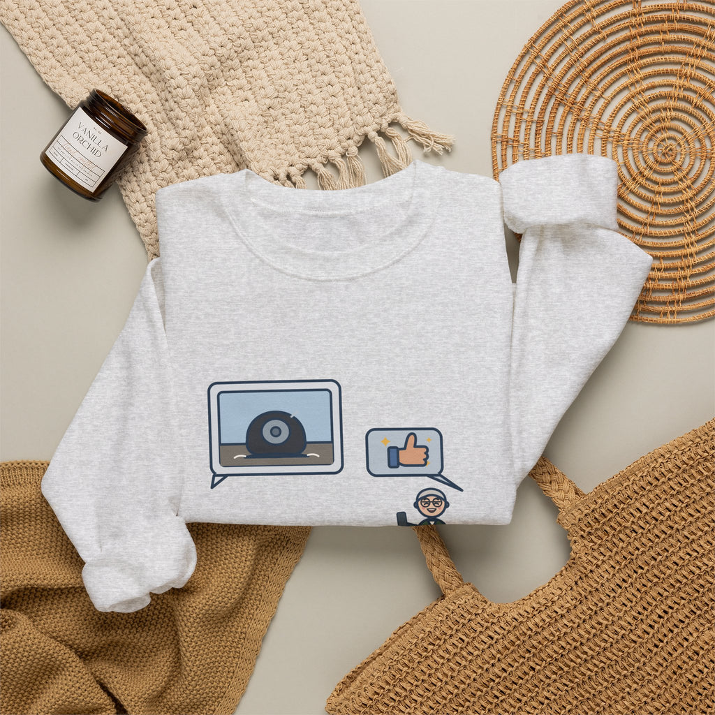 Funny Family Group Chat Crewneck Sweatshirt - Dad Said Awesome to My Flat Tire