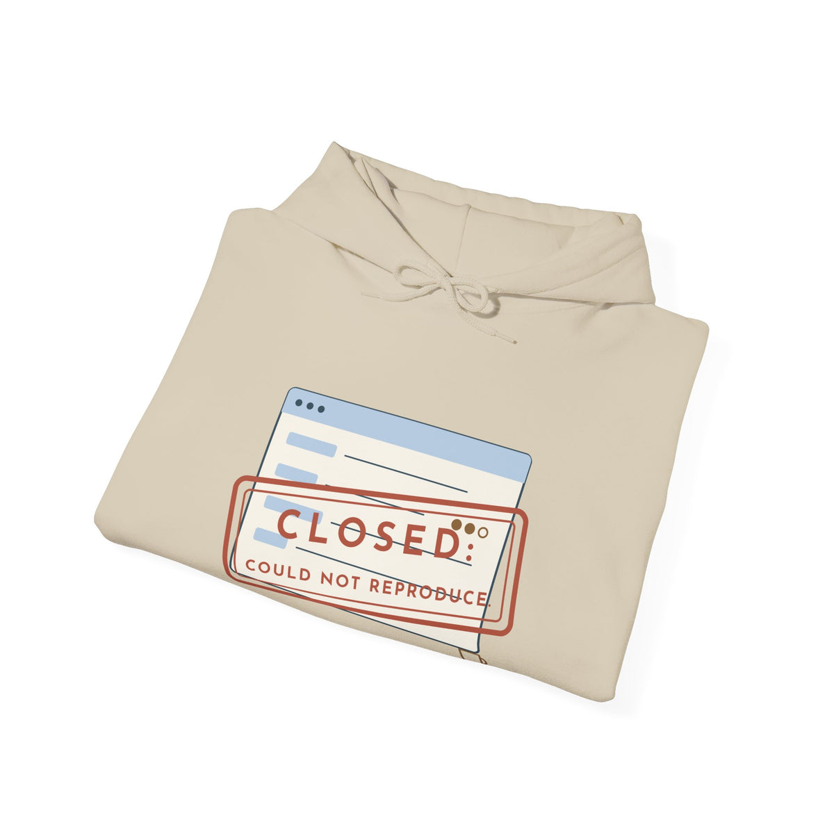 IT Help Desk Hoodie - Closed: Could Not Reproduce. Sysadmin Server Room Hooded Sweatshirt