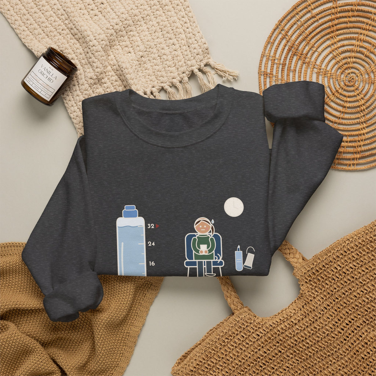 Ultrasound Tech Crewneck Sweatshirt - Drink 32 Ounces. Now Hold It Until I Call You.