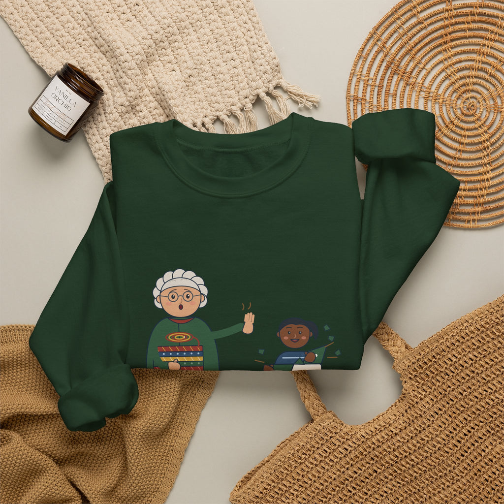 Grandma Christmas Crewneck Sweatshirt - Unwrap Carefully. I'm Reusing That Paper.