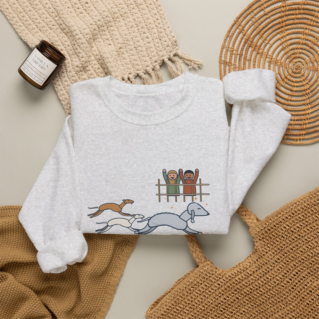 Bedlington Terrier Crewneck Sweatshirt - Outran the Whippets, Still Fluffy