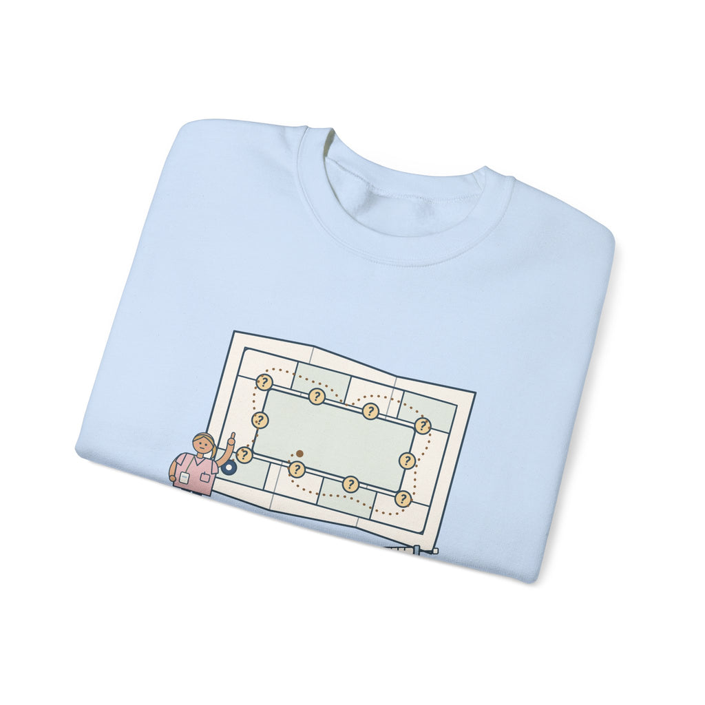 Float Pool Nurse Crewneck Sweatshirt - Where Does This Unit Keep the Flushes?