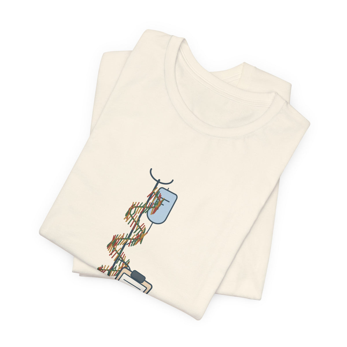 Funny Nurse Christmas T-Shirt - Tinsel on the IV Pole. Infection Control Has Notes. Nursing Tee