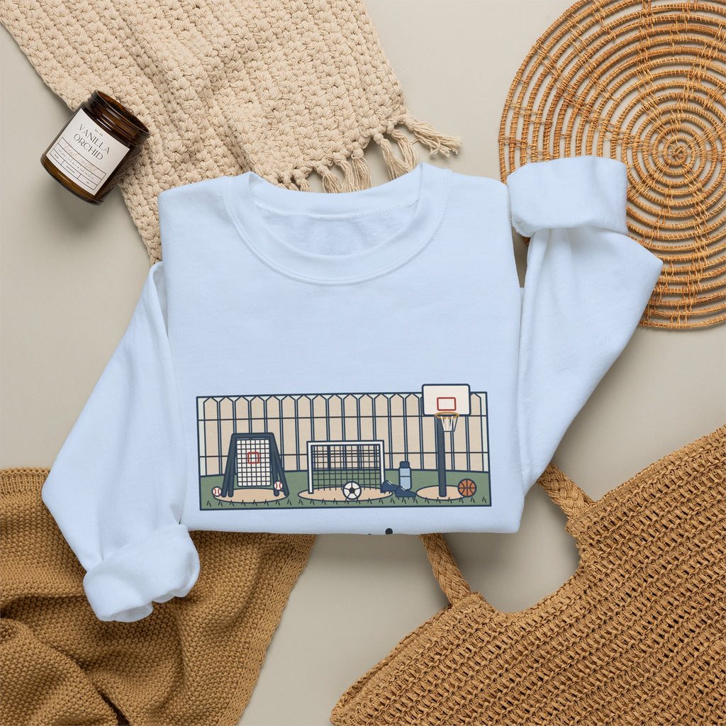 Practice Makes Perfect Sweatshirt, Youth Sports Proverb Crewneck, Backyard Practice