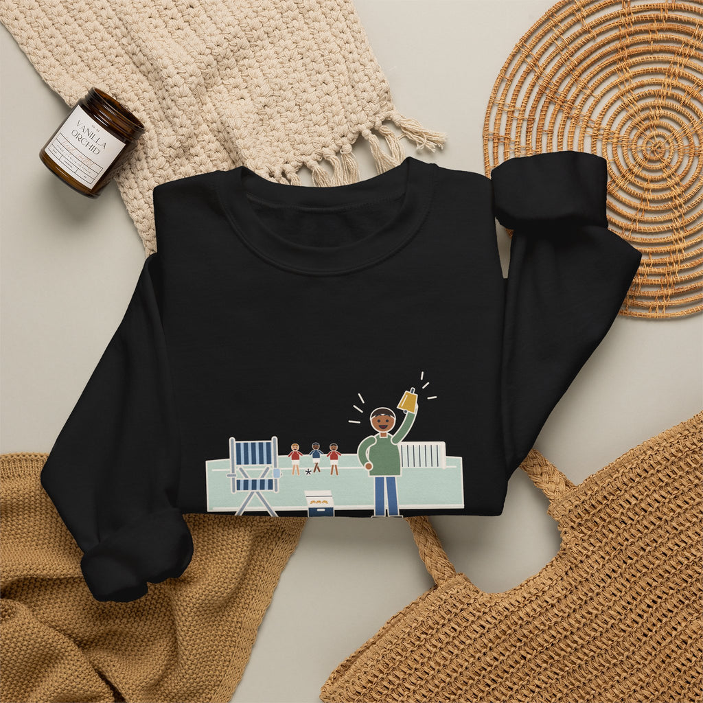 Folding Chair. Orange Slices. Loudest Voice on the Sideline. Sweatshirt, Soccer Quote Crewneck, Sideline Parent