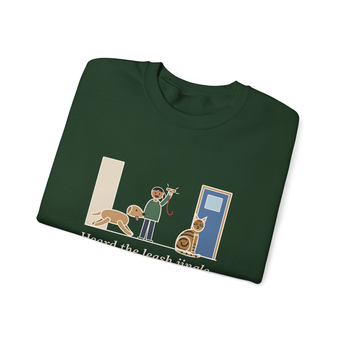 Sokoke Cat Crewneck Sweatshirt - First to the Door When the Leash Comes Out