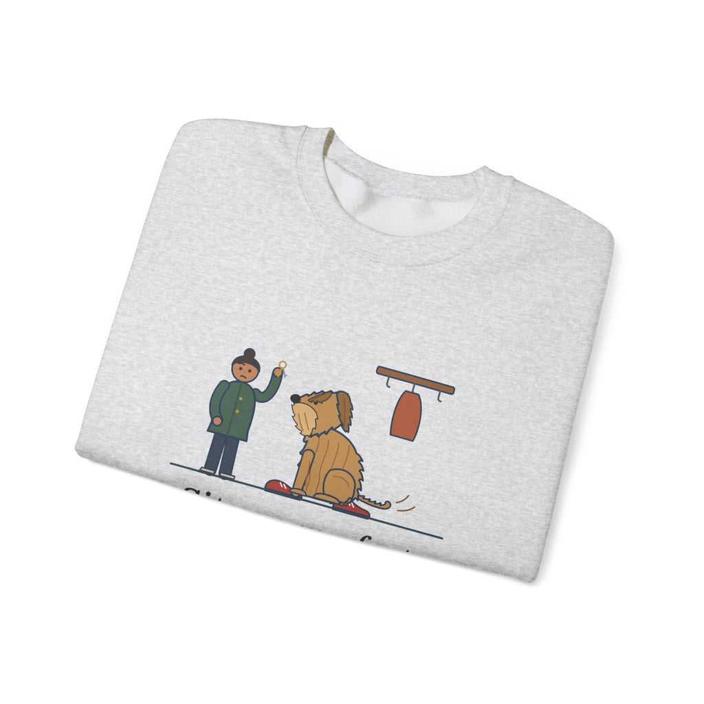 Briard Crewneck Sweatshirt - Sits on My Feet So I Can't Leave Shaggy Dog Owner Gift