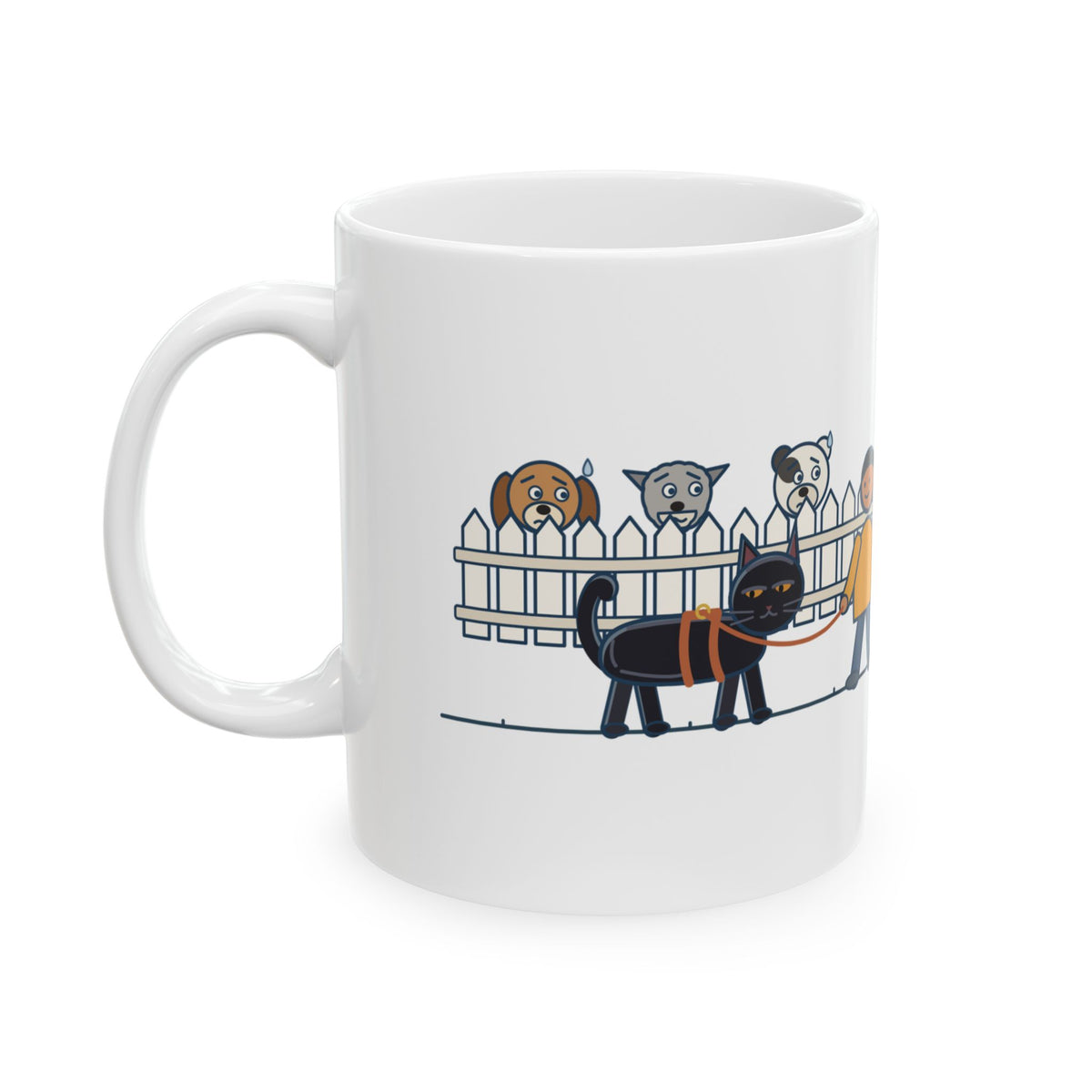 Bombay Cat Coffee Mug - Walks on a Leash, Judges Every Dog