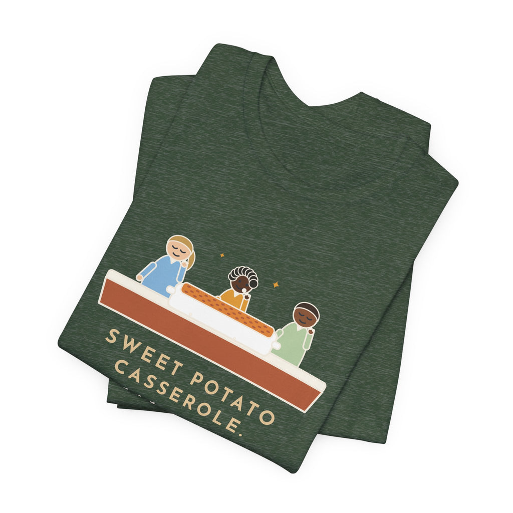 Funny Thanksgiving T-Shirt, Sweet Potato Casserole, Kids Ate Every Marshmallow off the Top, Casserole Mystery Tee