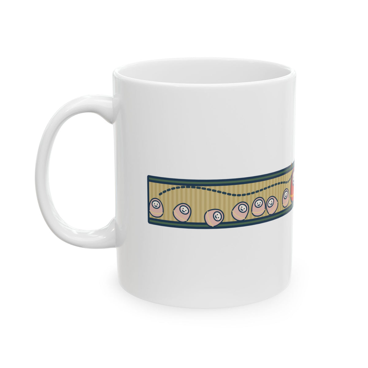 Fall Down Seven Times, Get Up Eight Mug, Motivational Proverb Coffee Mug 11oz, Roly-Poly Toy