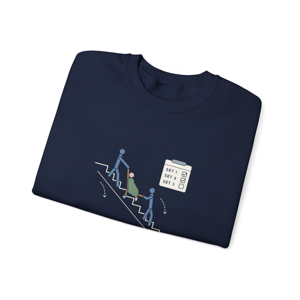 Paramedic Crewneck Sweatshirt - Leg Day: Third-Floor Walk-Up EMS Gift