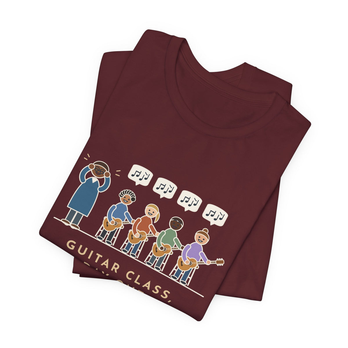 Guitar Class Teacher T-Shirt - Day One, Every Kid Found the Same Riff Funny Music Teacher Tee