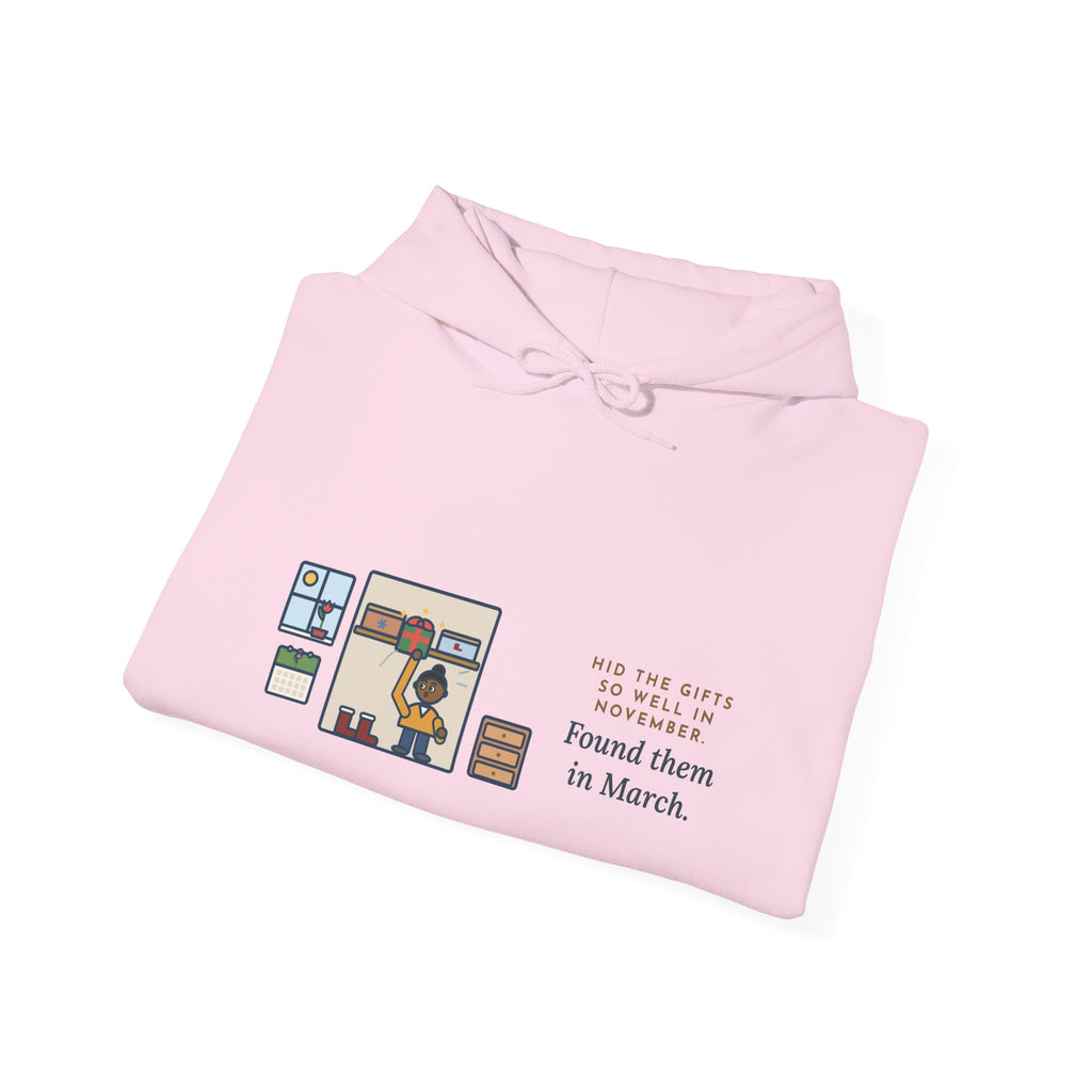 Funny Hidden Gifts Hoodie, Hid Them So Well in November, Found Them in March