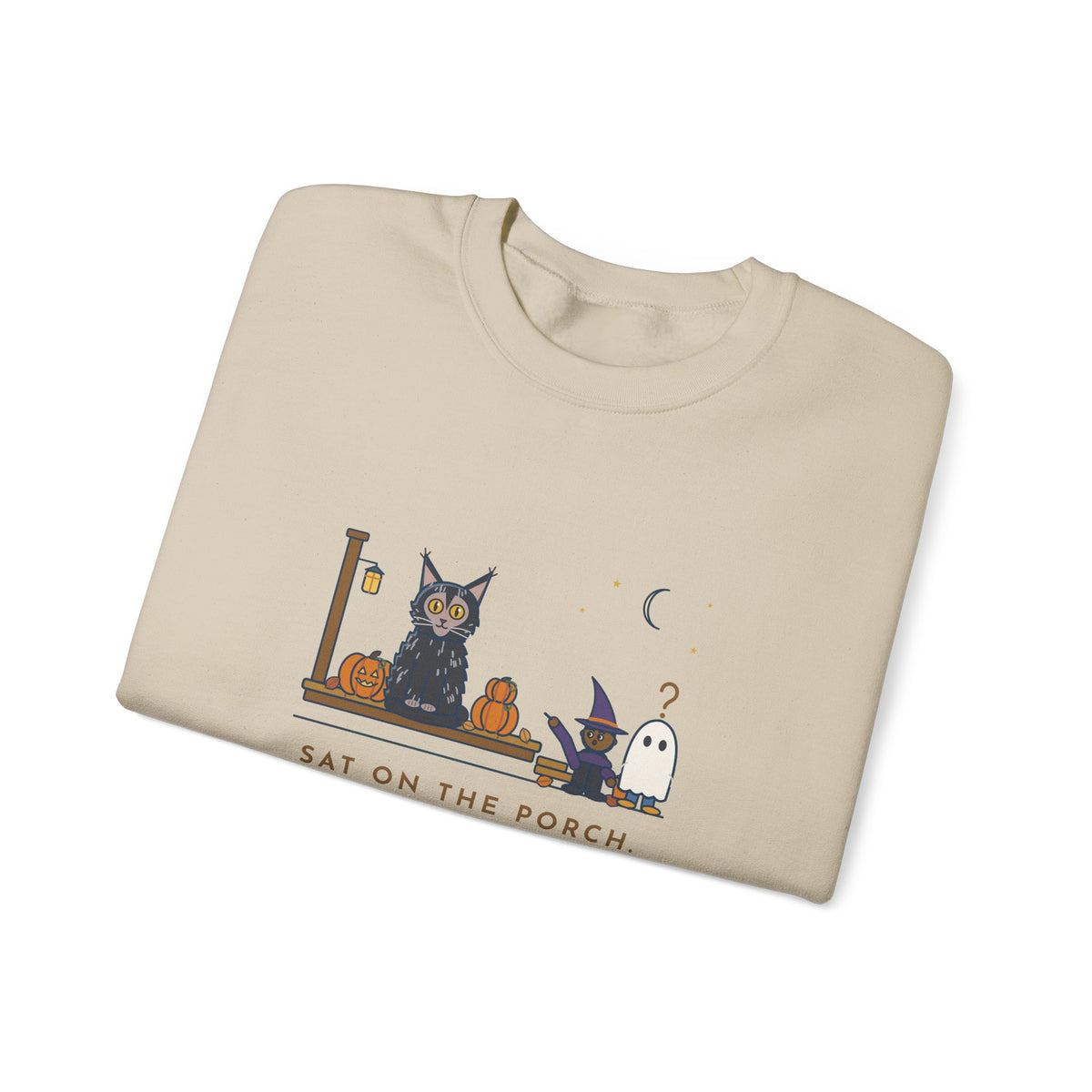 Lykoi Cat Crewneck Sweatshirt - Trick-or-Treaters Thought He Was a Decoration
