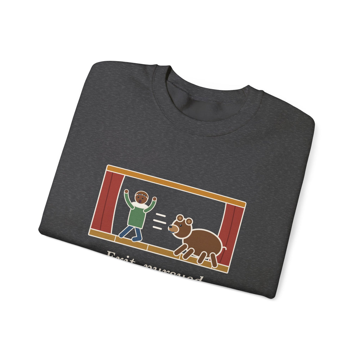 Exit, Pursued by a Bear Sweatshirt, Theatre Shakespeare Quote Crewneck with Stage Chase