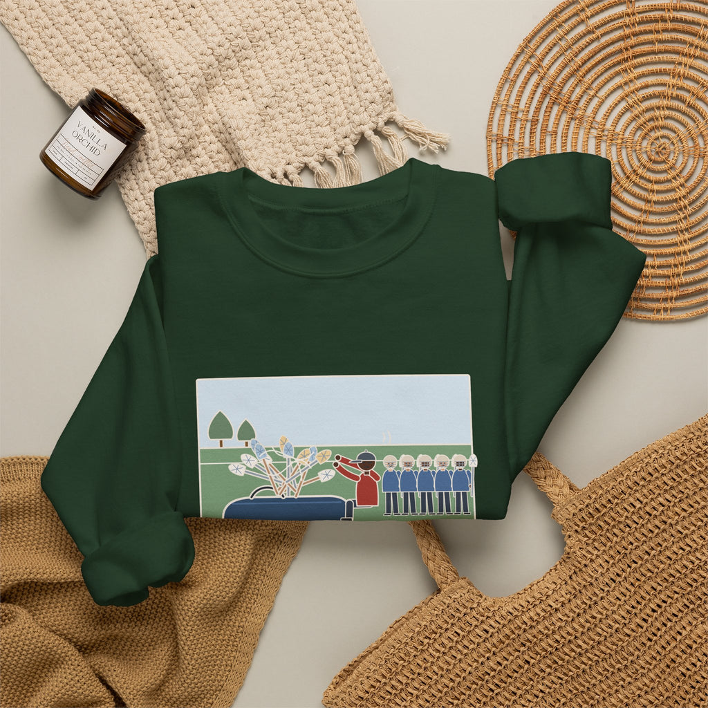 Lacrosse Coach Sweatshirt, First Ten Minutes of Practice, Untangling Twelve Sticks from the Equipment Bag, Funny Practice Sideline Crewneck